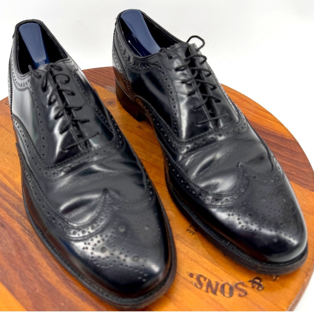 Florsheim Lexington Wingtip Oxford Dress Shoes Size 9D Brogue Leather Trending